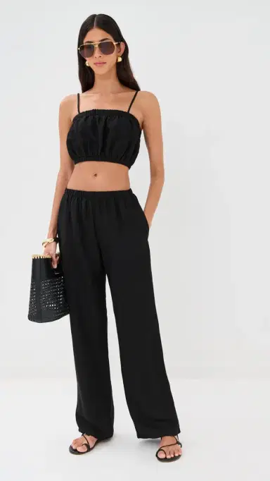 LE BOP Camille Cropped Linen Top | Thumbnail 5 LE BOP Camille Cropped Linen Top | Thumbnail 5