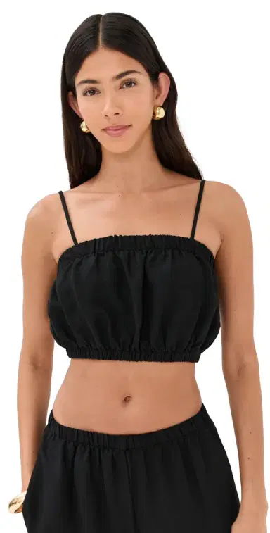 LE BOP Camille Cropped Linen Top | Thumbnail 1 LE BOP Camille Cropped Linen Top | Thumbnail 1