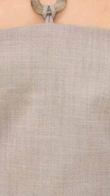 SIR. Solene Halter Mini Dress Grey Marle | Thumbnail 6 SIR. Solene Halter Mini Dress Grey Marle | Thumbnail 6