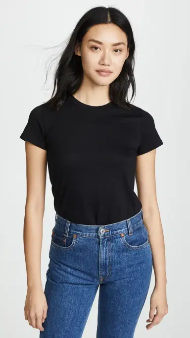 Vince Essential Crew Tee Black XS | Thumbnail 2