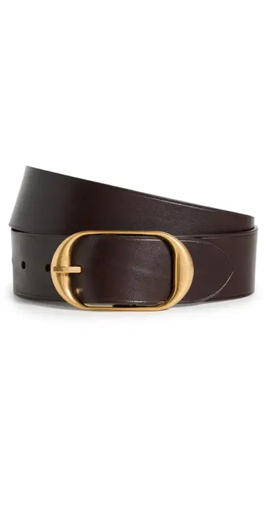 Nili Lotan Nili Belt Dark Brown/Antique Brass 80 | Thumbnail 1
