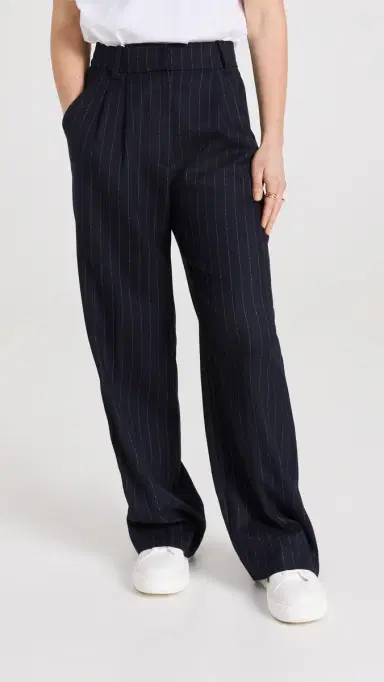 Favorite Daughter The Favorite Pants Petite Navy Pinstripe 0 | Thumbnail 2