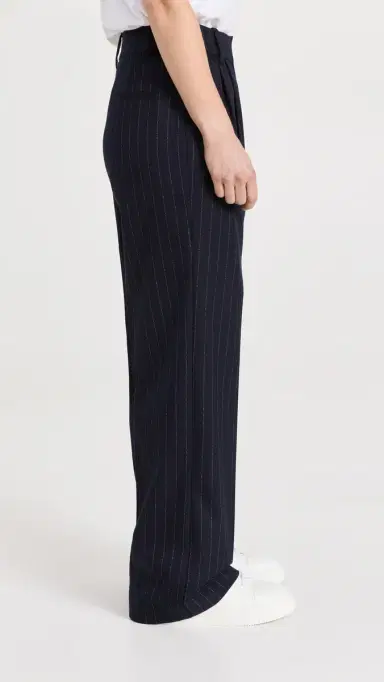 Favorite Daughter The Favorite Pants Petite Navy Pinstripe 0 | Thumbnail 4