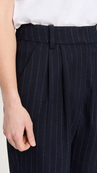 Favorite Daughter The Favorite Pants Petite Navy Pinstripe 0 | Thumbnail 6