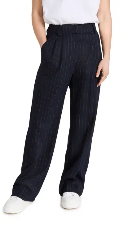 Favorite Daughter The Favorite Pants Petite Navy Pinstripe 0 | Thumbnail 1