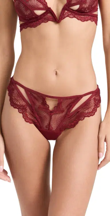 Thistle and Spire Kane Cutout Thong Ruby L | Thumbnail 1