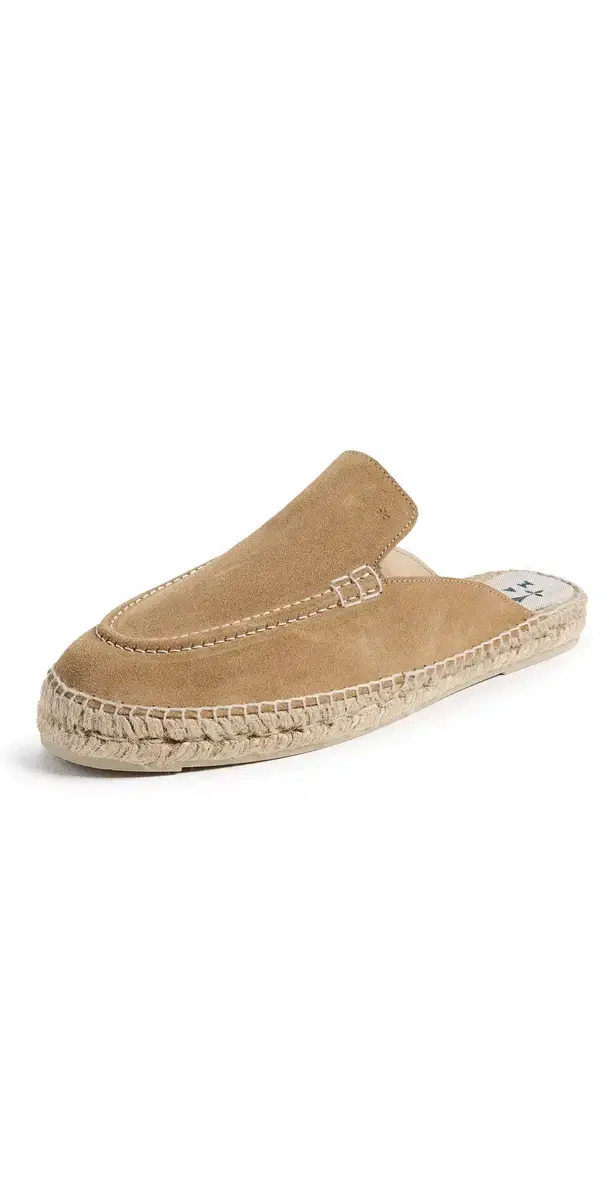 Manebi Suede Traveler Mule Espadrilles Suede Washed Beige