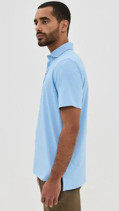 Greyson Tala Lightweight Airflow Jersey Polo Wolf Blue S | Thumbnail 4