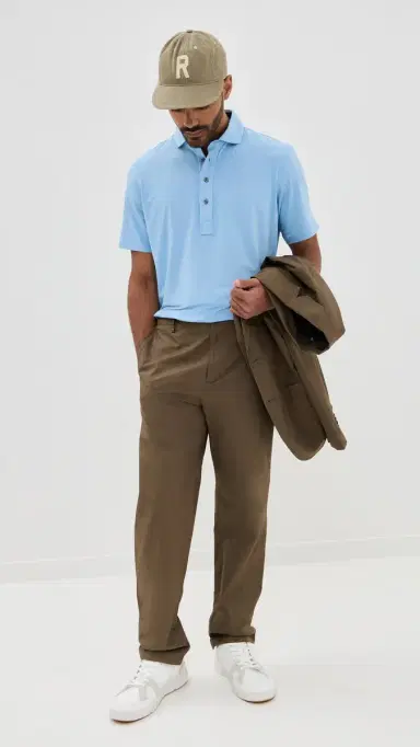 Greyson Tala Lightweight Airflow Jersey Polo Wolf Blue S | Thumbnail 5