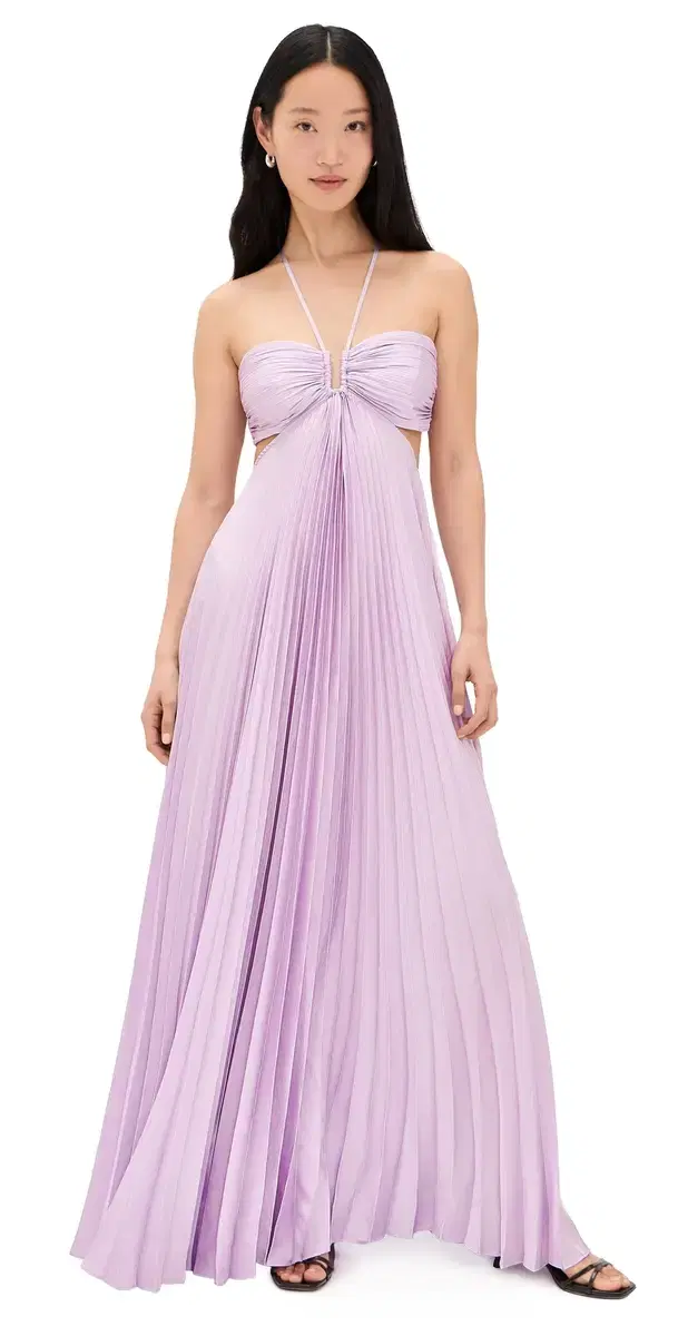 A.L.C. A. L.C. Moira Pleated Maxi Dress Lilac