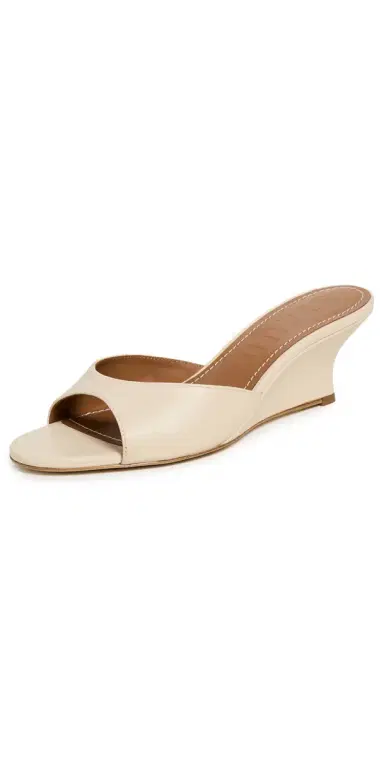 STAUD Brigitte Wedge Sandals Cream | Thumbnail 1 STAUD Brigitte Wedge Sandals Cream | Thumbnail 1