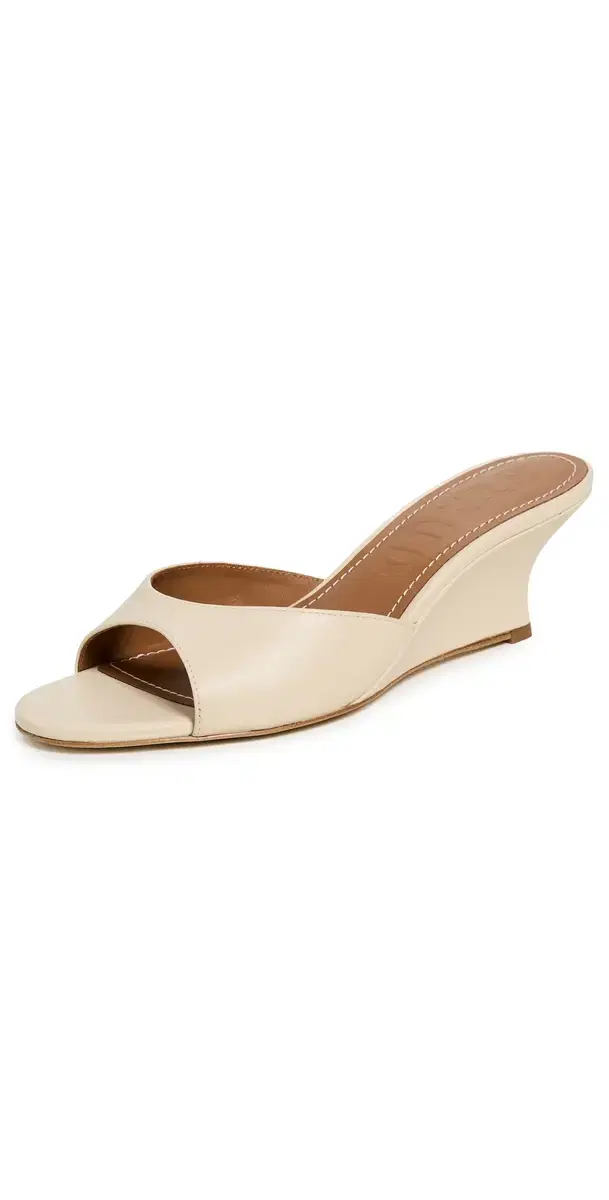 Brigitte Wedge Sandals Cream