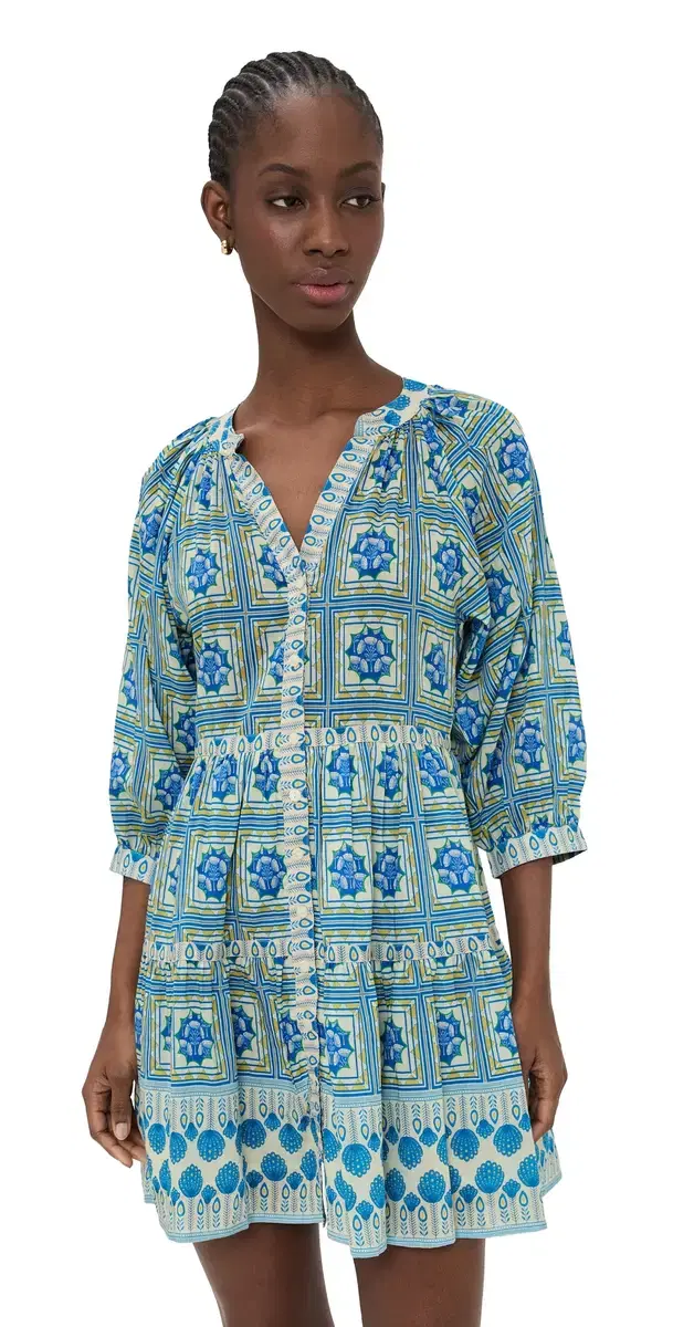 Clara ini Dress Blue Yellow oitf