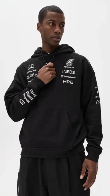 Y-3 x ercedes AG Petronas Formula 1 Hoodie Black | Thumbnail 2