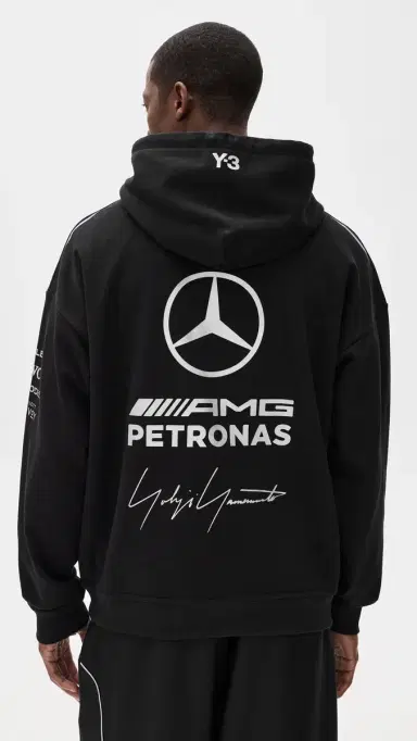 Y-3 x ercedes AG Petronas Formula 1 Hoodie Black | Thumbnail 3