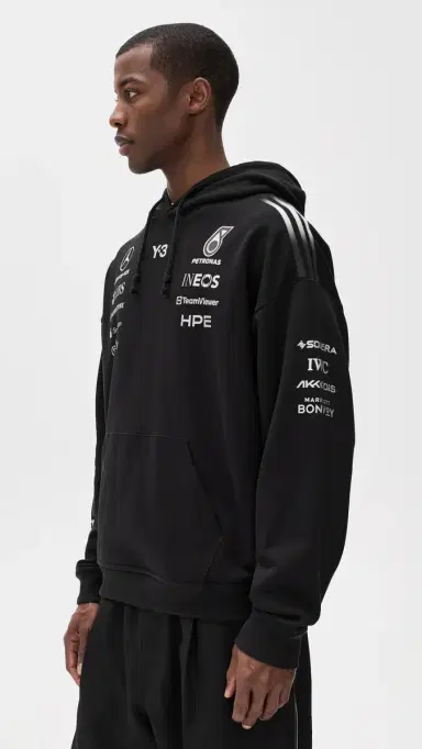 Y-3 x ercedes AG Petronas Formula 1 Hoodie Black | Thumbnail 4