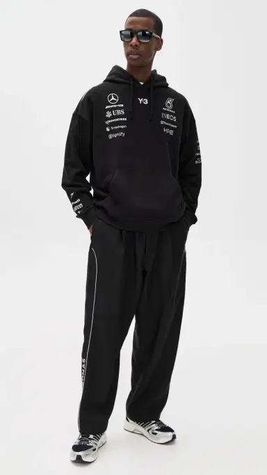 Y-3 x ercedes AG Petronas Formula 1 Hoodie Black | Thumbnail 5