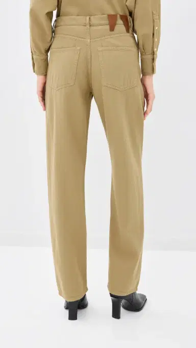 DARKPARK Gale Relaxed Fit Tencel Denim Jeans Sand 27 | Thumbnail 3