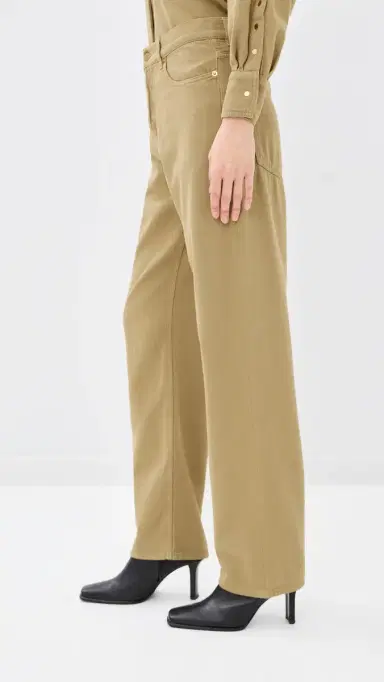 DARKPARK Gale Relaxed Fit Tencel Denim Jeans Sand 27 | Thumbnail 4