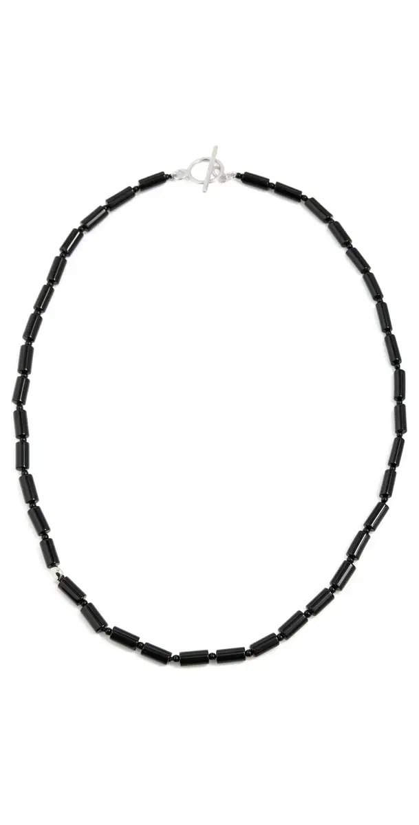 Vallen Necklace Sterling Silver/Onyx One Size