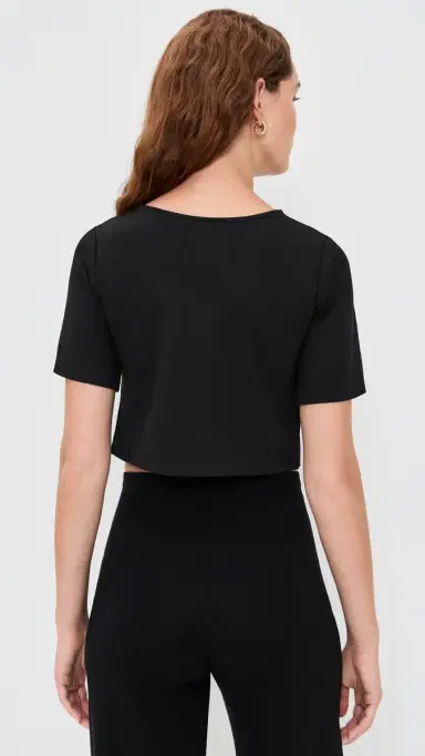 Ripley Rader Ponte Knit Short Sleeve Top Black | Thumbnail 3 Ripley Rader Ponte Knit Short Sleeve Top Black | Thumbnail 3