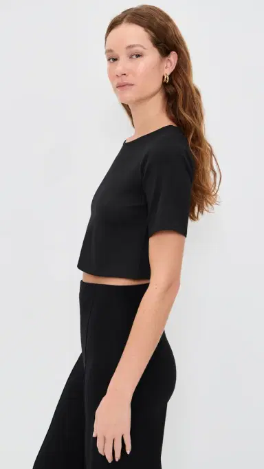Ripley Rader Ponte Knit Short Sleeve Top Black | Thumbnail 4 Ripley Rader Ponte Knit Short Sleeve Top Black | Thumbnail 4