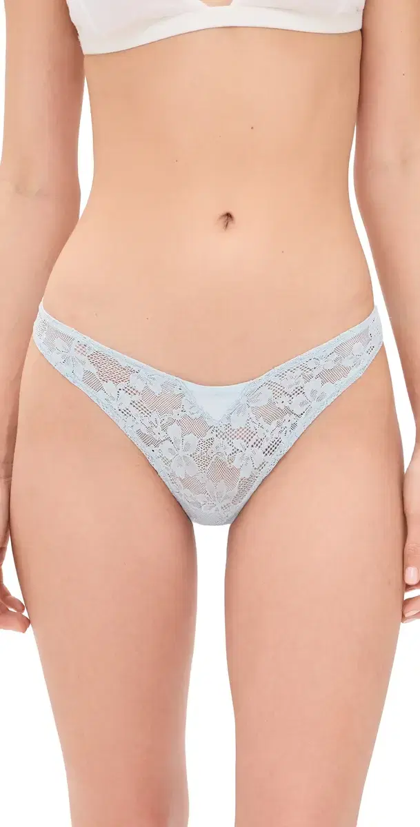 Le Stretch Lace Thong Forget Me Not