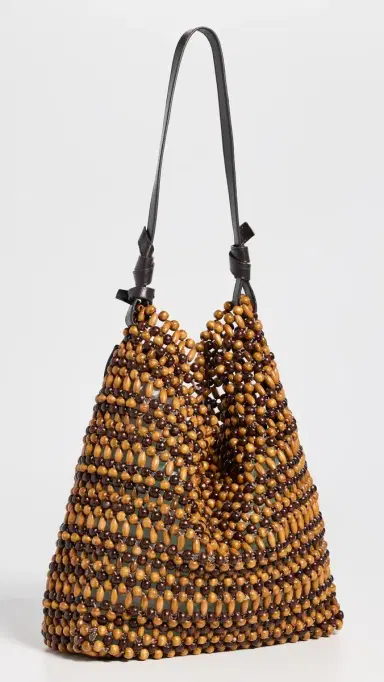 STAUD Drift Shoulder Bag Multi Wood Beads One Size | Thumbnail 4 STAUD Drift Shoulder Bag Multi Wood Beads One Size | Thumbnail 4