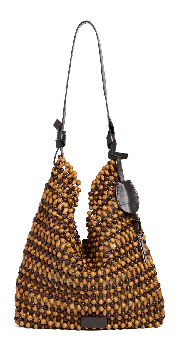 Drift Shoulder Bag Multi Wood Beads One Size