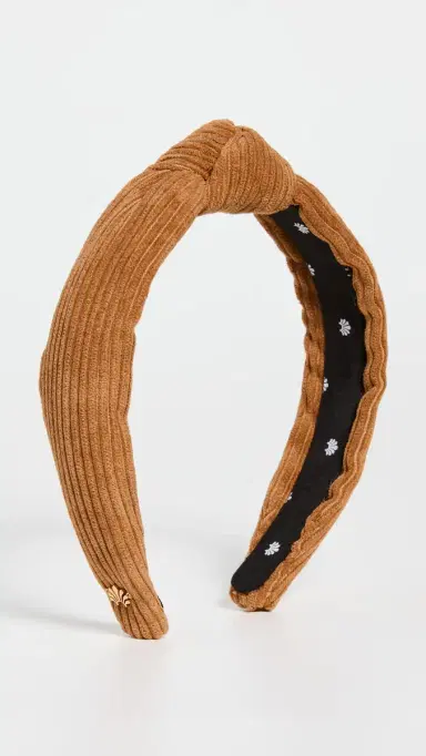 Lele Sadoughi Corduroy Slim Knotted Headband | Thumbnail 2