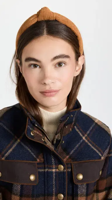Lele Sadoughi Corduroy Slim Knotted Headband | Thumbnail 3