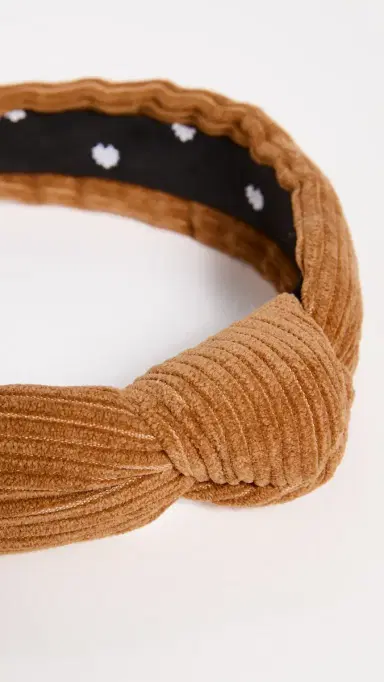 Lele Sadoughi Corduroy Slim Knotted Headband | Thumbnail 4