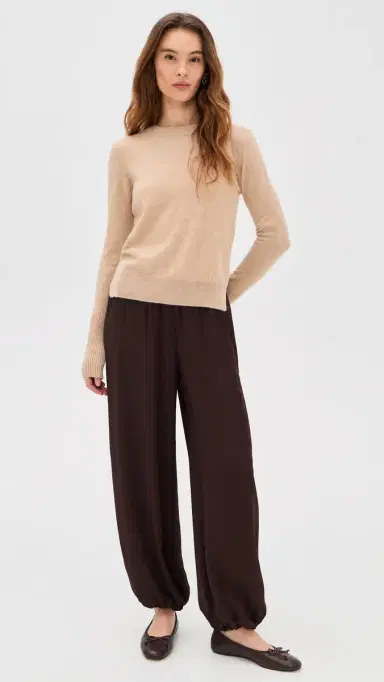 La Ligne Solid Lean Lines Cashmere Sweater Tan | Thumbnail 5 La Ligne Solid Lean Lines Cashmere Sweater Tan | Thumbnail 5