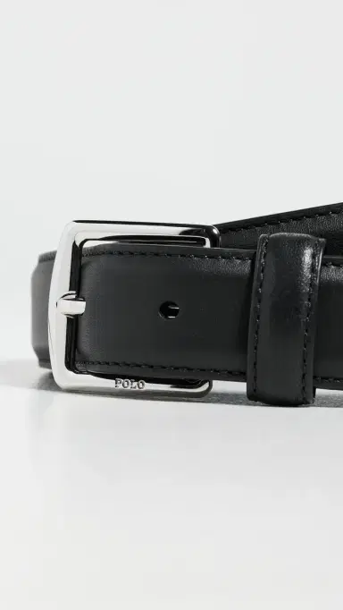 Polo Ralph Lauren Full-Grain Etched Leather Dress Belt Black 42 | Thumbnail 4