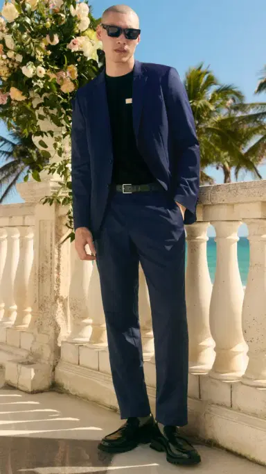 BOSS Slim Fit Suit Dark Blue 52 | Thumbnail 2