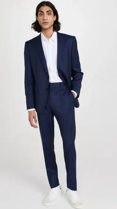 BOSS Slim Fit Suit Dark Blue 52 | Thumbnail 3