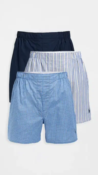 Polo Ralph Lauren Underwear Classic Fit Woven Boxer 3 Pack RiminiStripe/MullerPlaid/Navy L | Thumbnail 2 Polo Ralph Lauren Underwear Classic Fit Woven Boxer 3 Pack RiminiStripe/MullerPlaid/Navy L | Thumbnail 2
