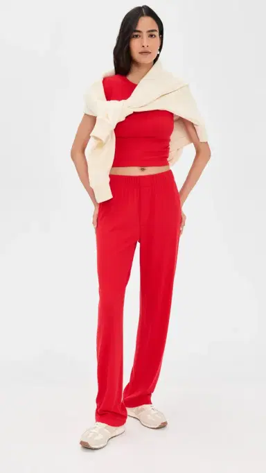 Éterne hort leeve Baby Tee Rouge | Thumbnail 5