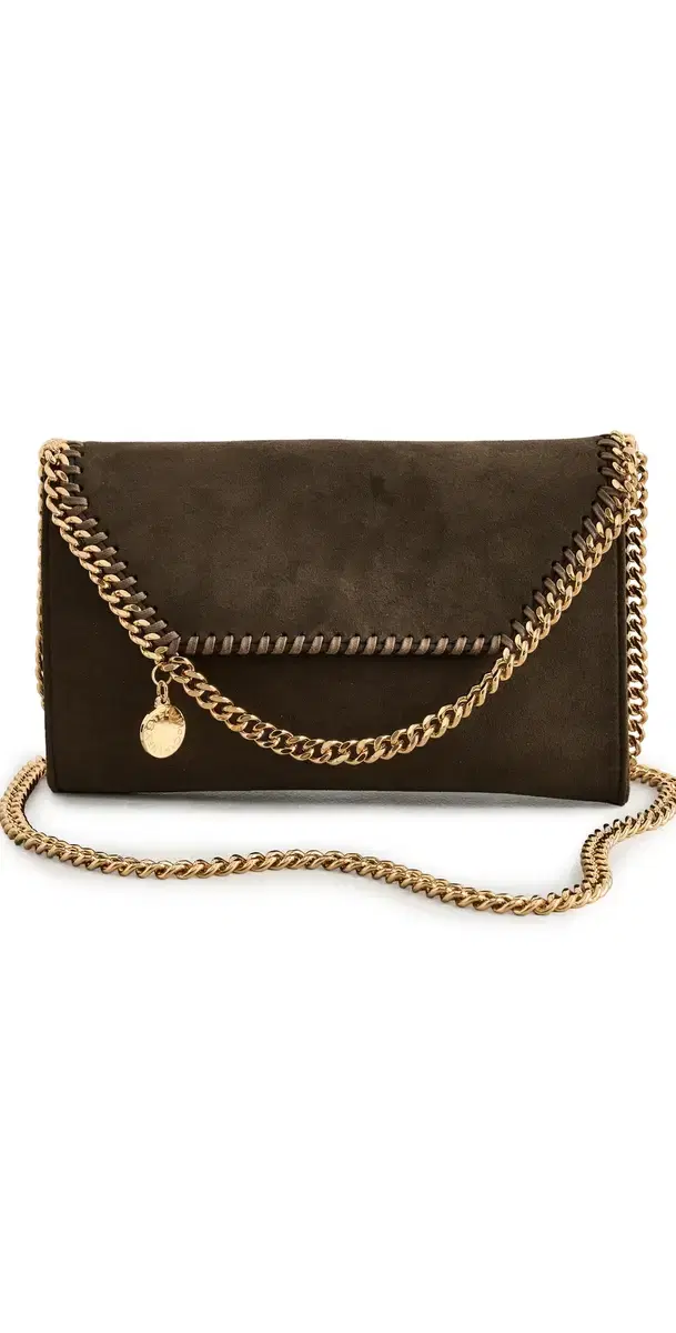 Falabella Alter Suede Wallet Crossbody Bag Moka One Size