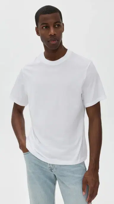FRAME Short Sleeve Light Cotton Tee White | Thumbnail 2