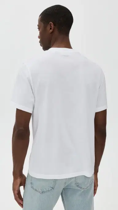 FRAME Short Sleeve Light Cotton Tee White | Thumbnail 3
