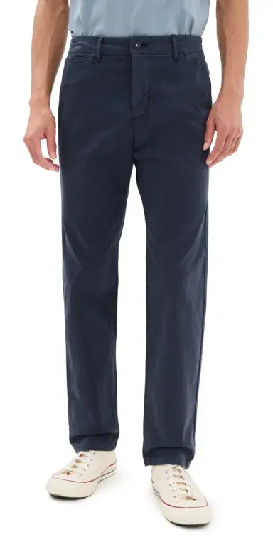 PAIGE Vincent Stretch Sateen Straight Chinos Deep Anchor 32 | Thumbnail 1