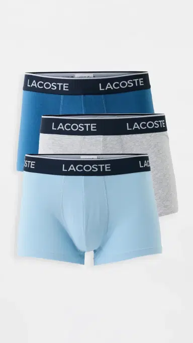 Lacoste Cotton Stretch Jersey Trunks 3 Pack Multi | Thumbnail 2 Lacoste Cotton Stretch Jersey Trunks 3 Pack Multi | Thumbnail 2