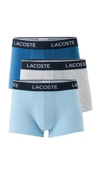 Lacoste Cotton Stretch Jersey Trunks 3 Pack Multi | Thumbnail 5 Lacoste Cotton Stretch Jersey Trunks 3 Pack Multi | Thumbnail 5