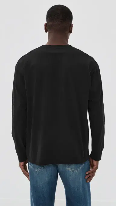 MM6 Maison Margiela Long Sleeve ogo Top Black | Thumbnail 3 MM6 Maison Margiela Long Sleeve ogo Top Black | Thumbnail 3