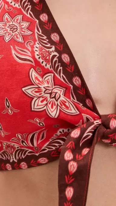 FARM Rio Ainika Garden Red Blouse Ainika Garden Red | Thumbnail 6 FARM Rio Ainika Garden Red Blouse Ainika Garden Red | Thumbnail 6