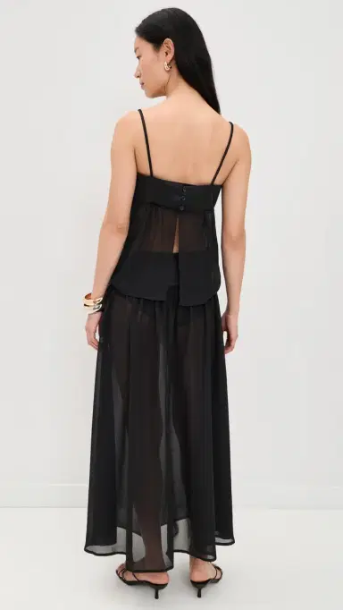 Lioness Gracia Maxi Dress Noir | Thumbnail 3