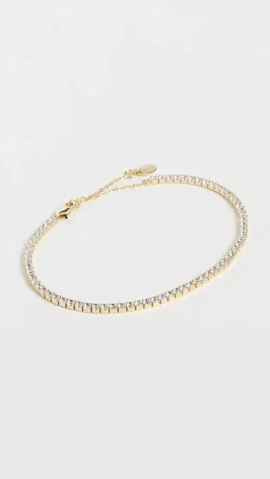 SHASHI Tennis Bracelet Gold One Size | Thumbnail 2