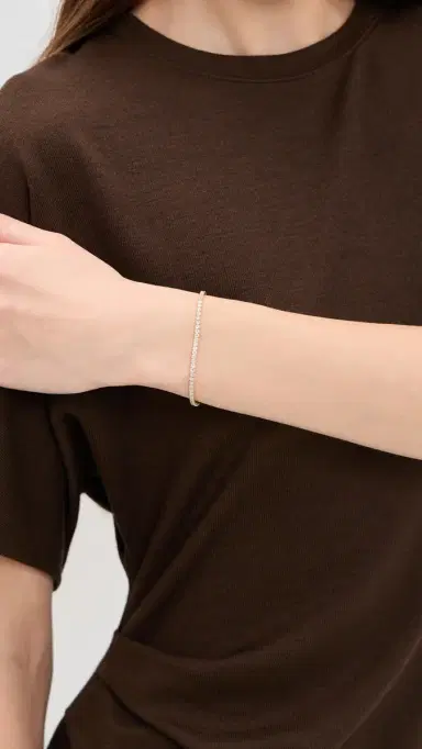 SHASHI Tennis Bracelet Gold One Size | Thumbnail 3