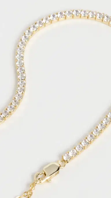SHASHI Tennis Bracelet Gold One Size | Thumbnail 5